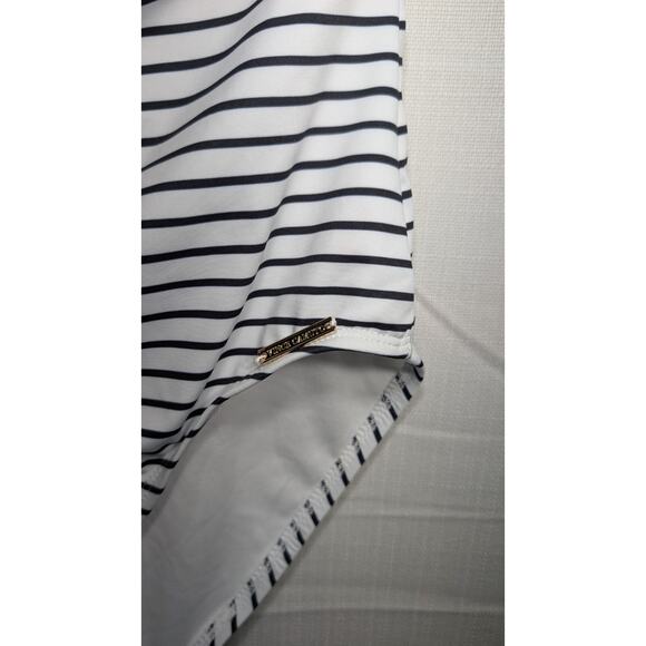 Vince Camuto Womens Blossom Stripes One Piece Swimsuit 10 Off The Shoulder - Picture 4 of 8